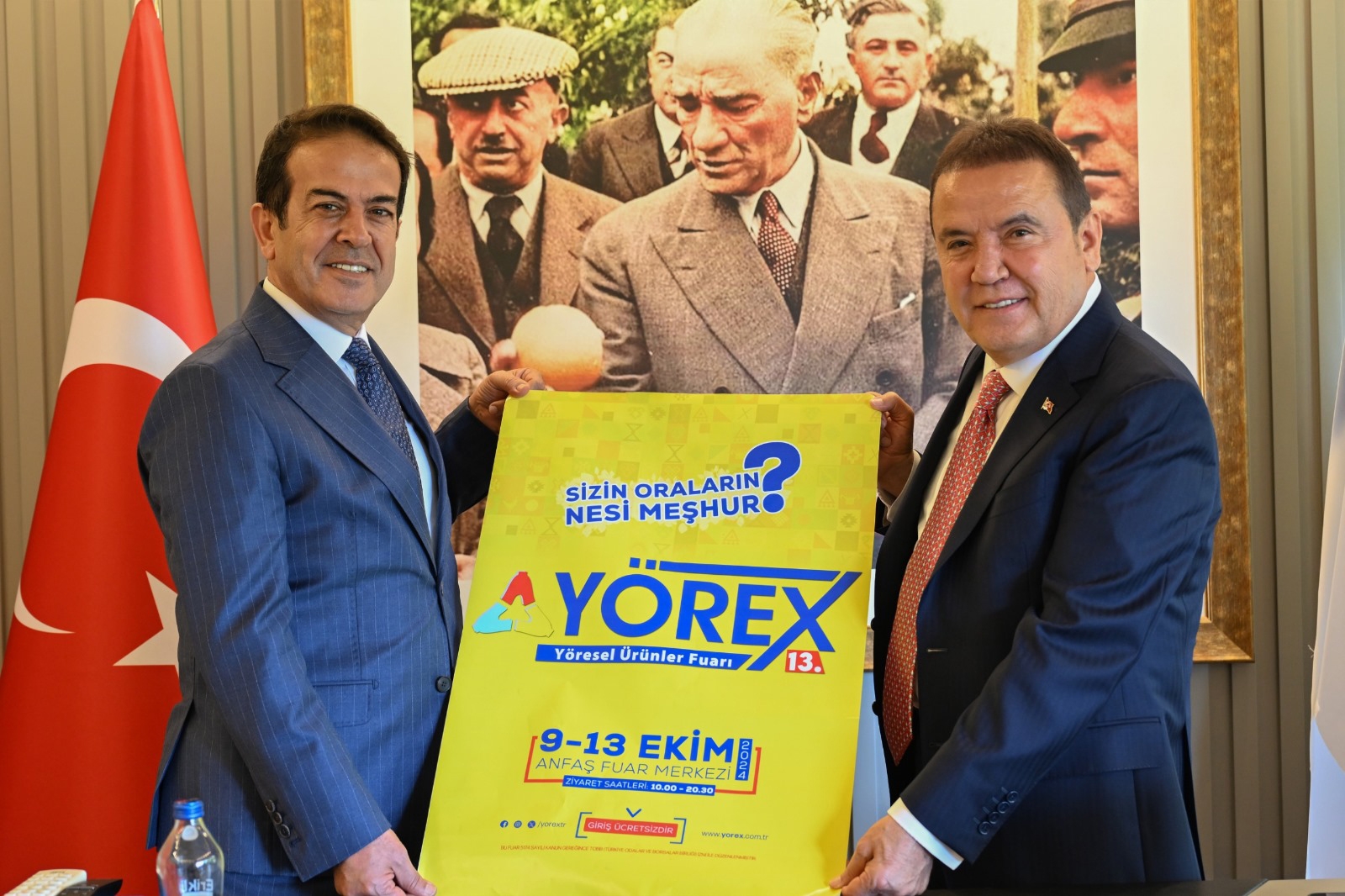 Vali Şahin ve Başkan Böcek'e YÖREX daveti