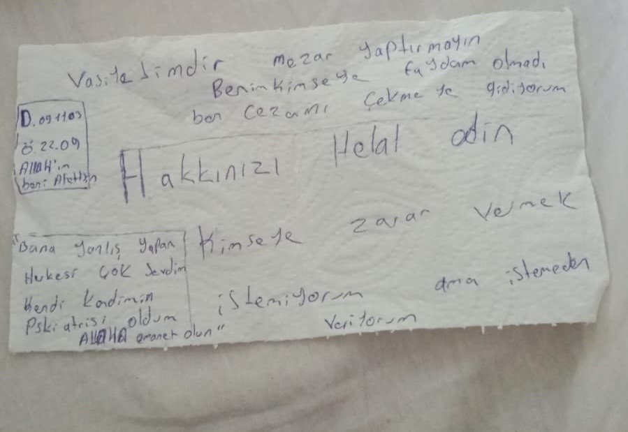 Peçeteye 'Mezar taşımı yaptırmayın' yazıp ortadan kaybolan gençten acı haber