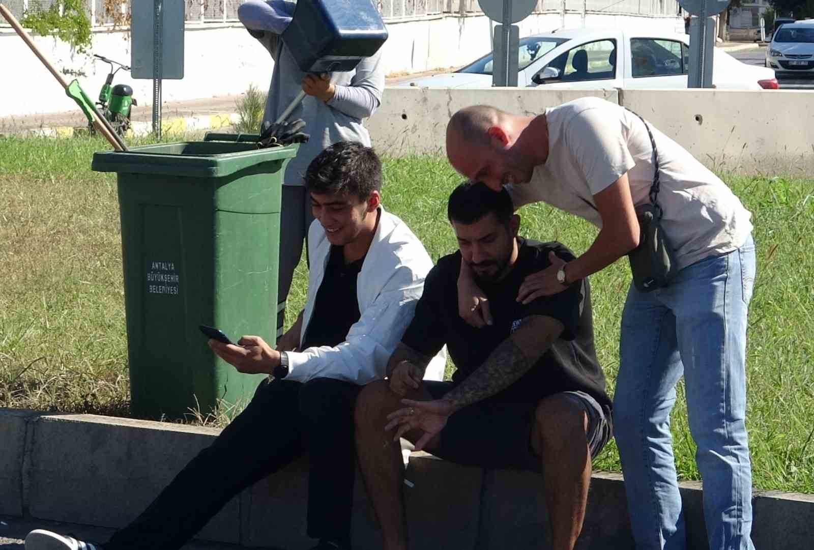 Takla atan araçtan burnu bile kanamadan çıktı