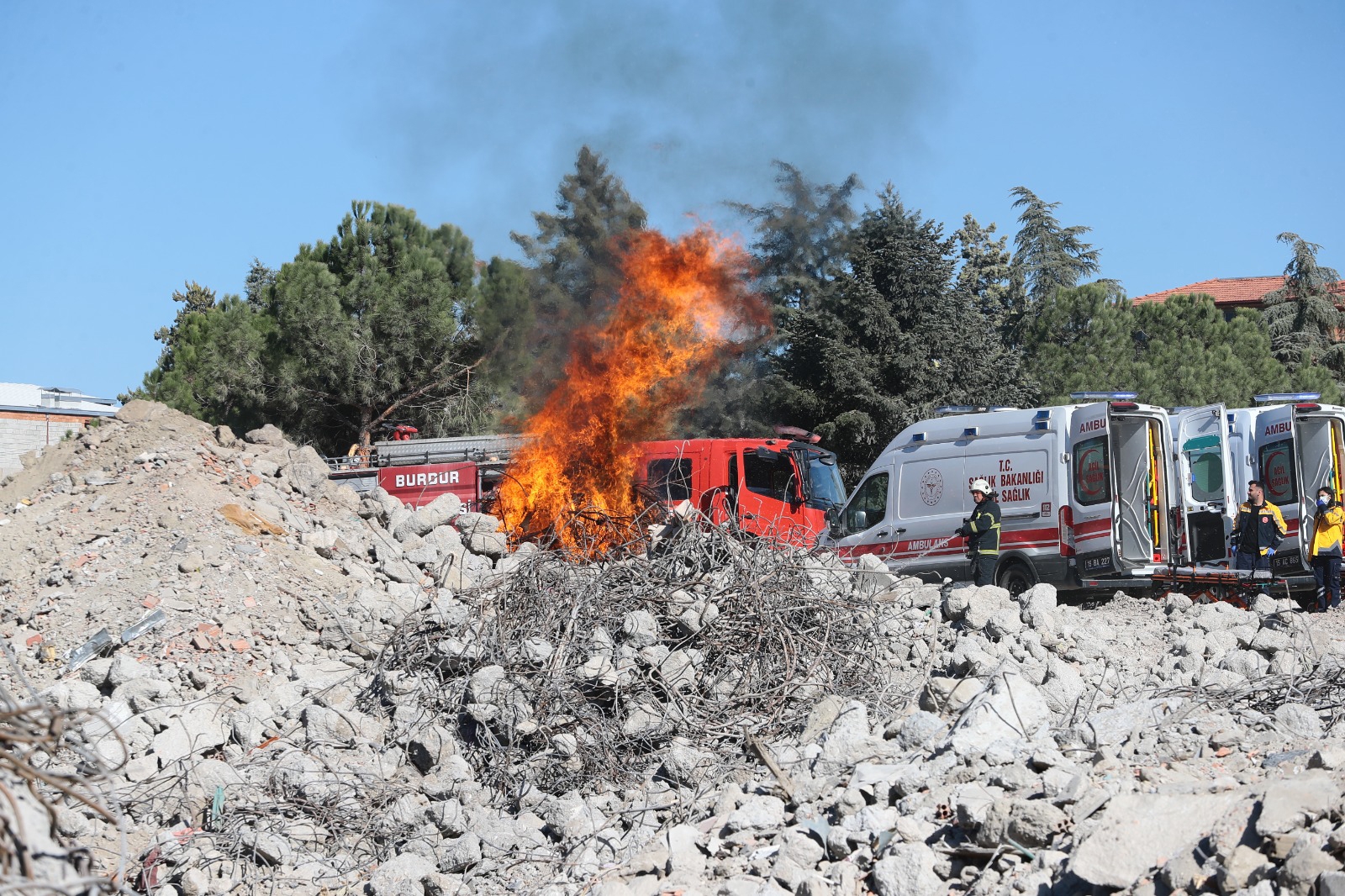 Burdur'da deprem tatbikatı