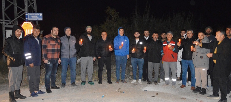 Elektrik kesintilerine mumlu protesto
