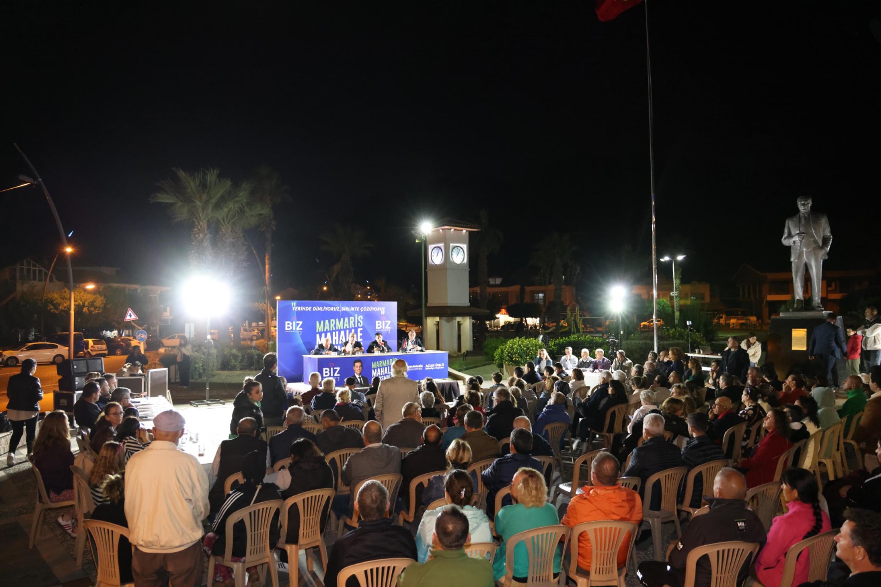 Marmaris'te mahalle buluşmaları içmeler'de başladı