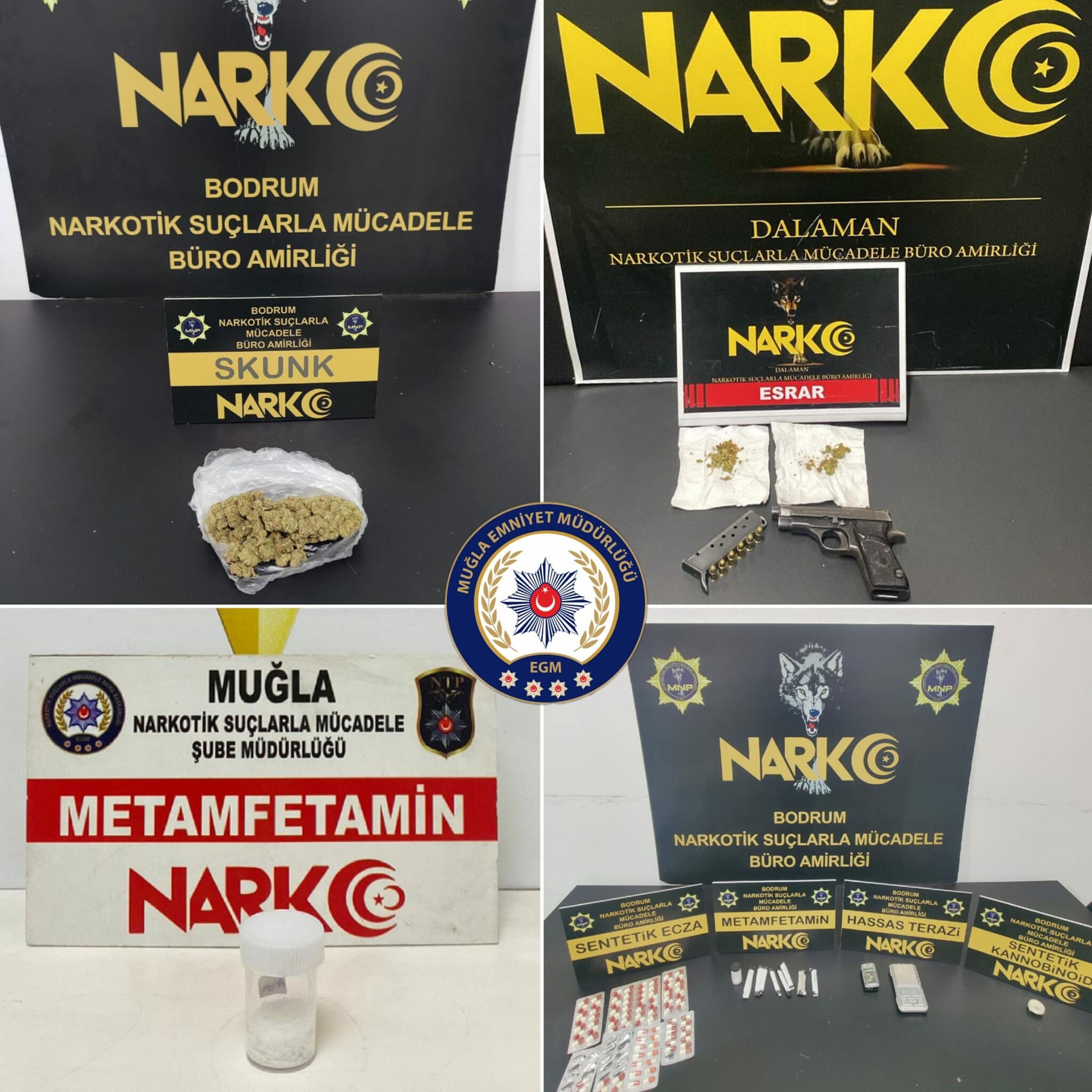 Muğla'da uyuşturucu operasyonlarında 3 tutuklama