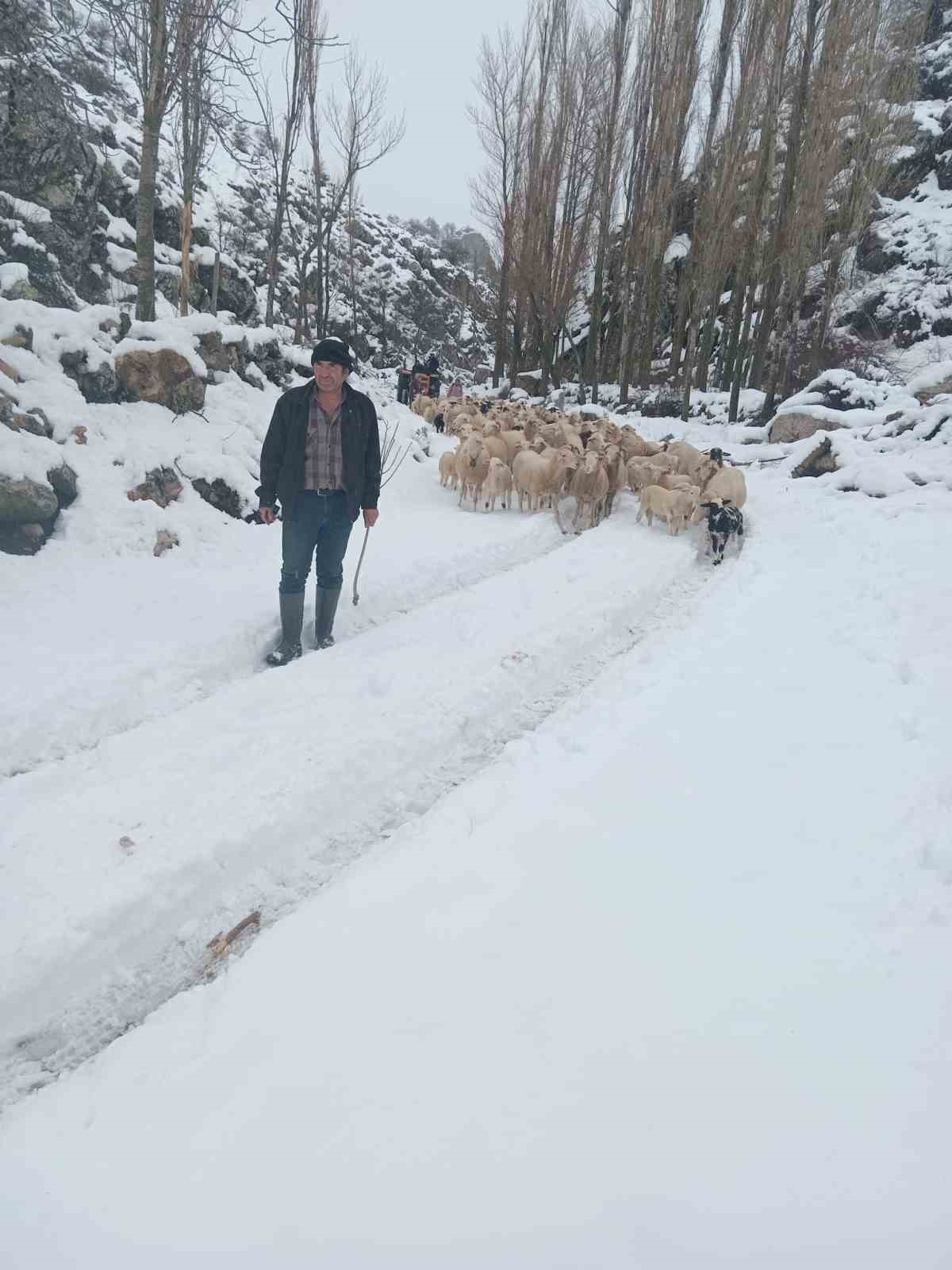 Burdur'da sürüsüyle birlikte mahsur kalan çoban kurtarıldı
