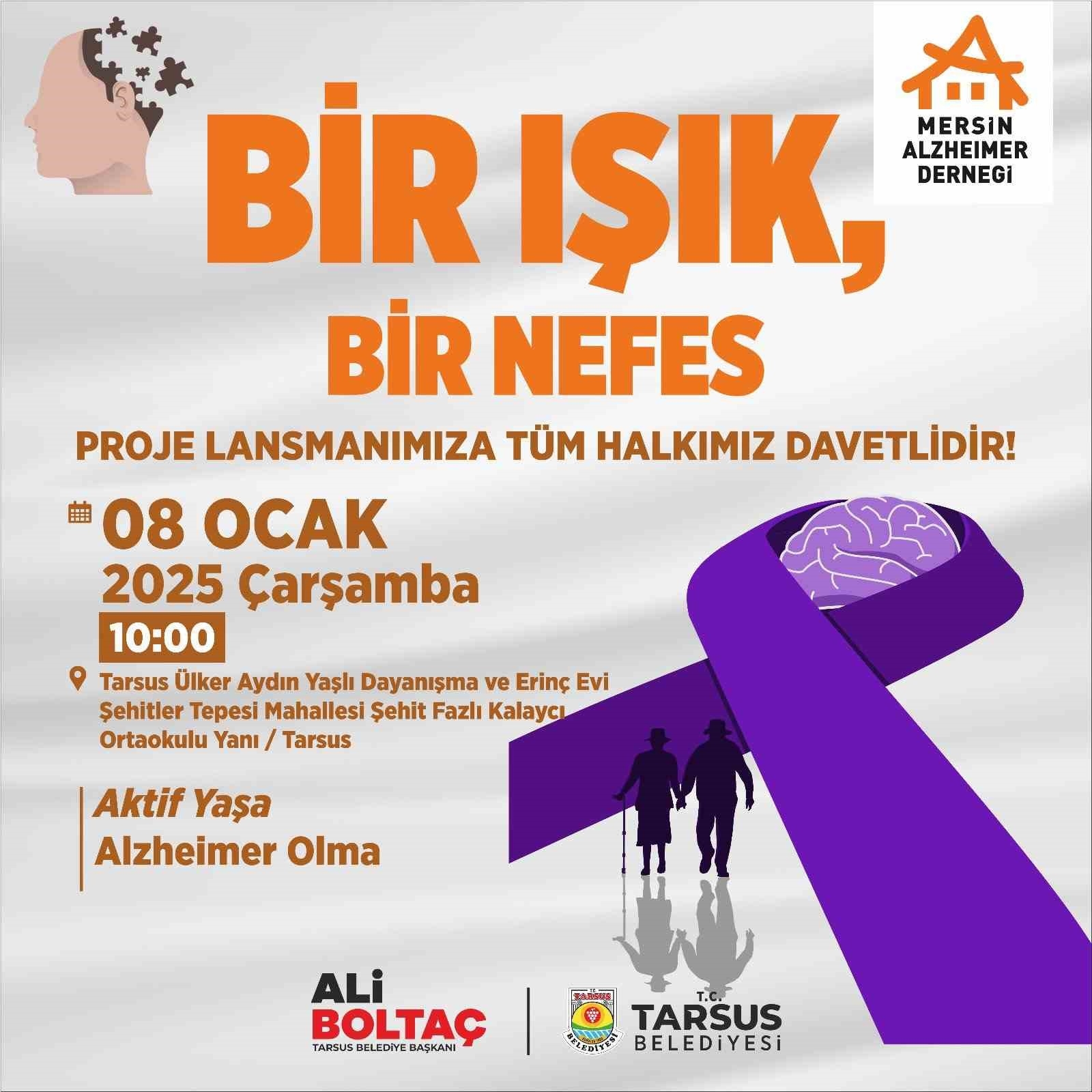 Mersin'de, Alzheimer hastaları için 'Bir Işık, Bir Nefes' projesi hayata geçiriliyor