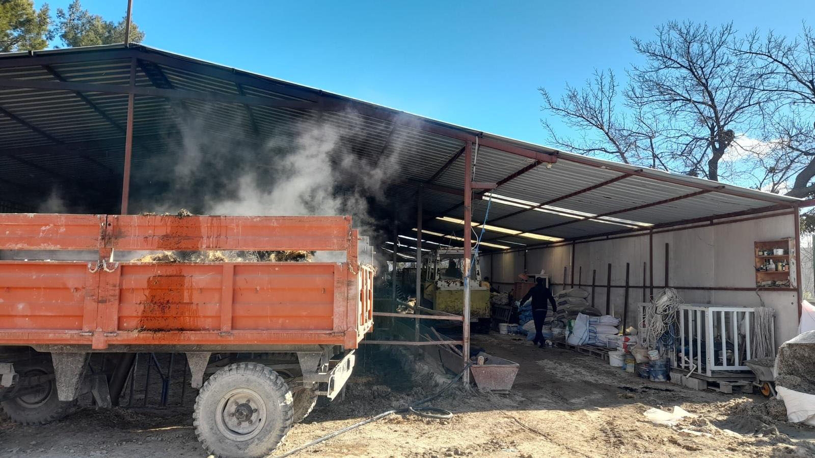 Burdur'da Samanlık Yangını