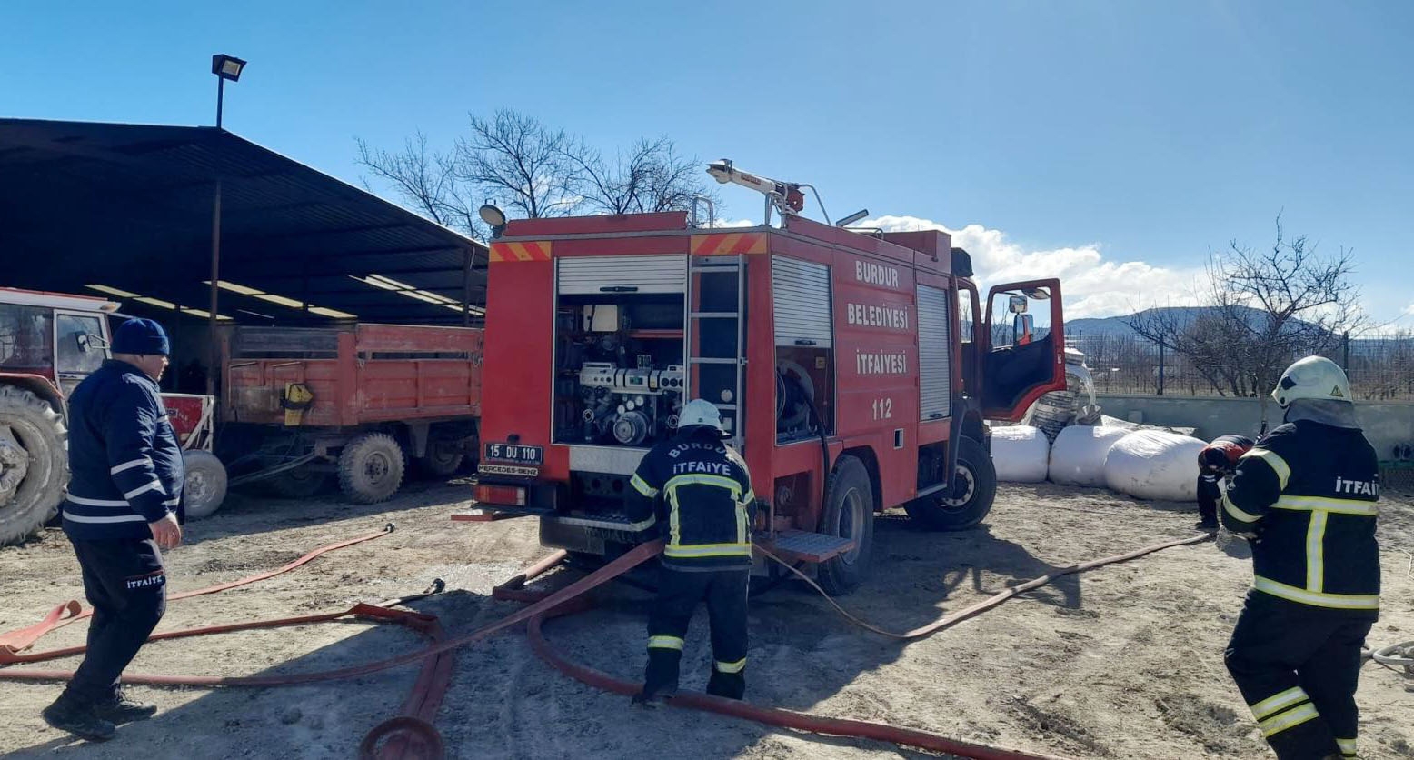 Burdur'da Samanlık Yangını