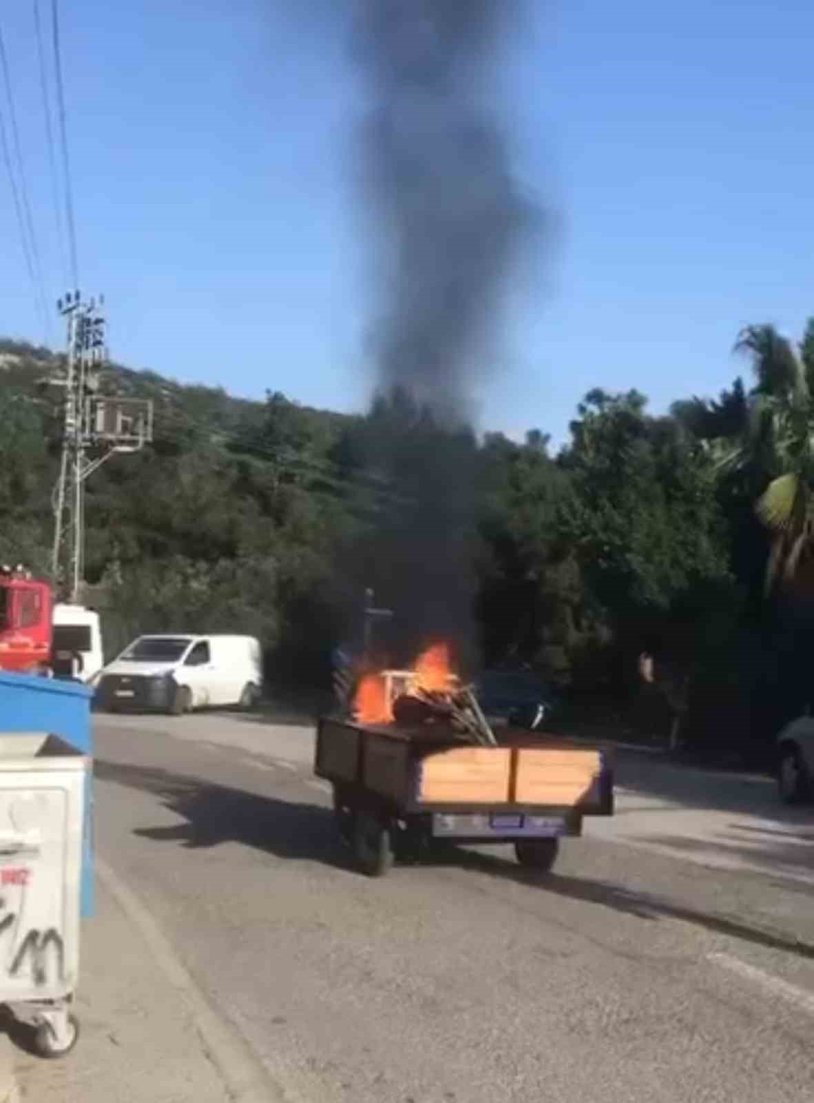 Bodrum'da motosiklet alev topuna döndü