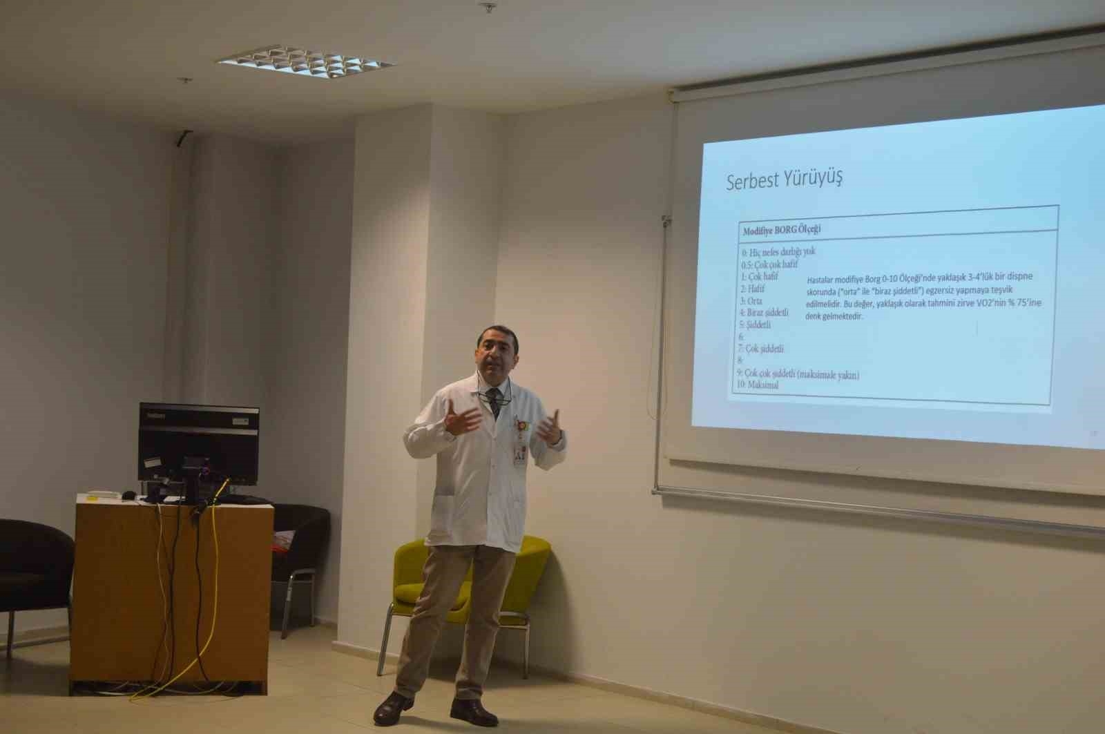 MEAH'ta pulmoner rehabilitasyon temelleri eğitimi verildi