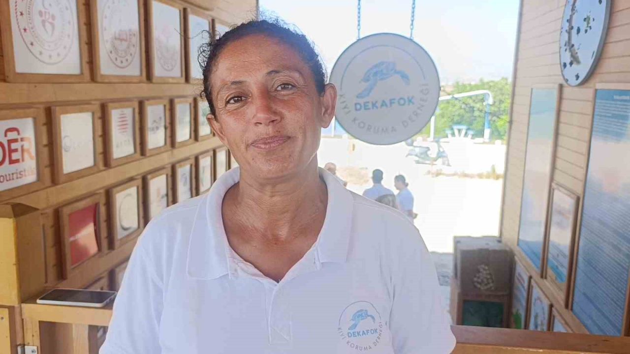 Üzerine file ve çuval dolanıp lenfleri zarar gören Yeşil Deniz Kaplumbağası kurtarıldı