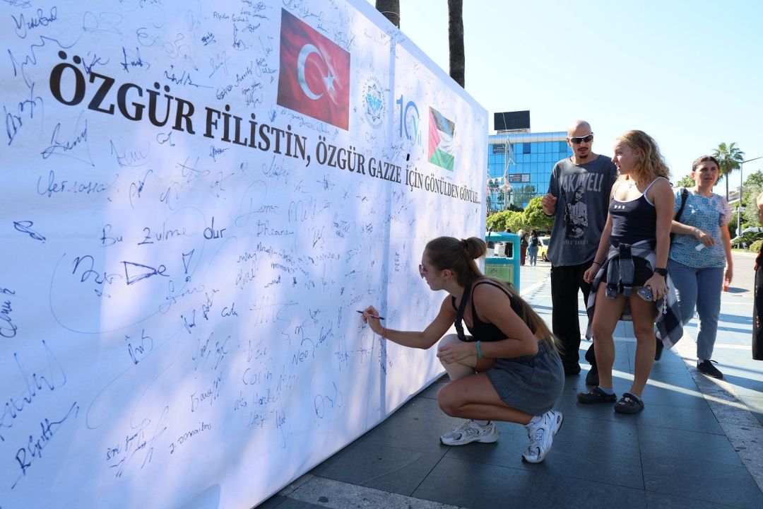 Alanya, Filistin için tek yürek oldu