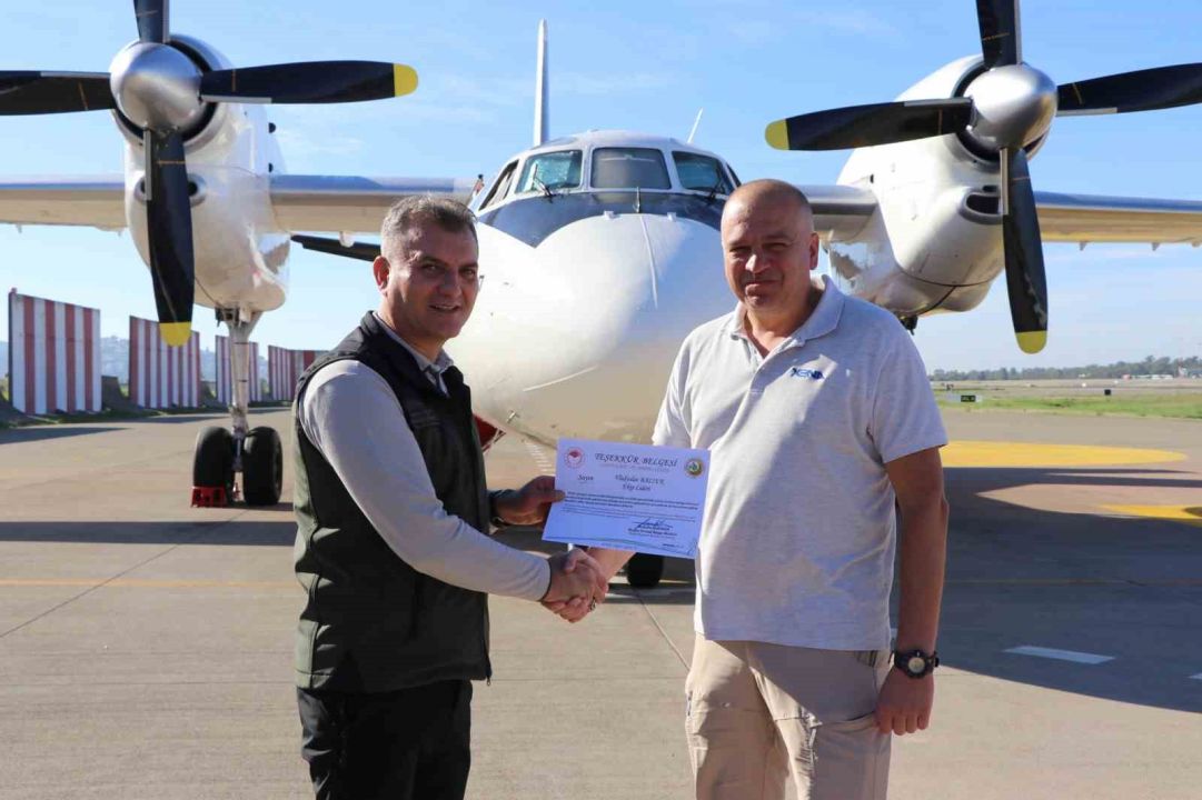 Yangın söndürme hava araçları ekiplerine teşekkür