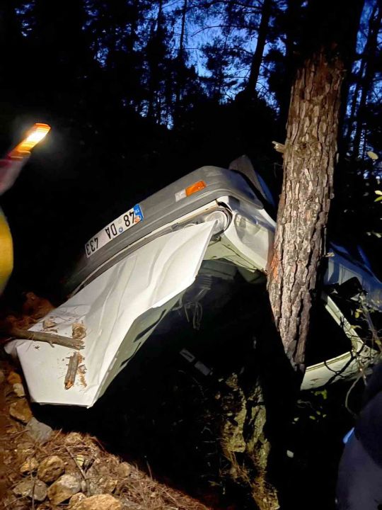 Uçuruma yuvarlanan araçtaki vatandaşı AFAD ekipleri çıkardı