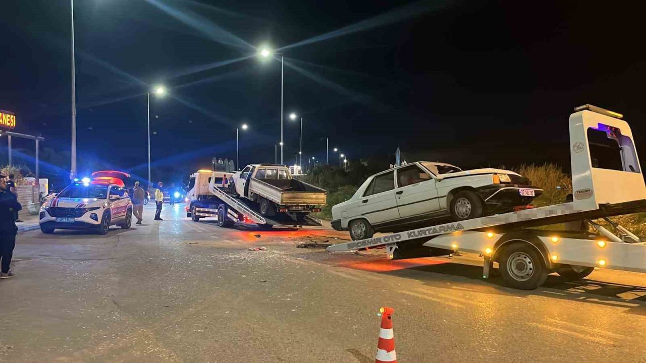 Alanya’da iki aracın çarpıştığı kazada 2 kişi yaralandı