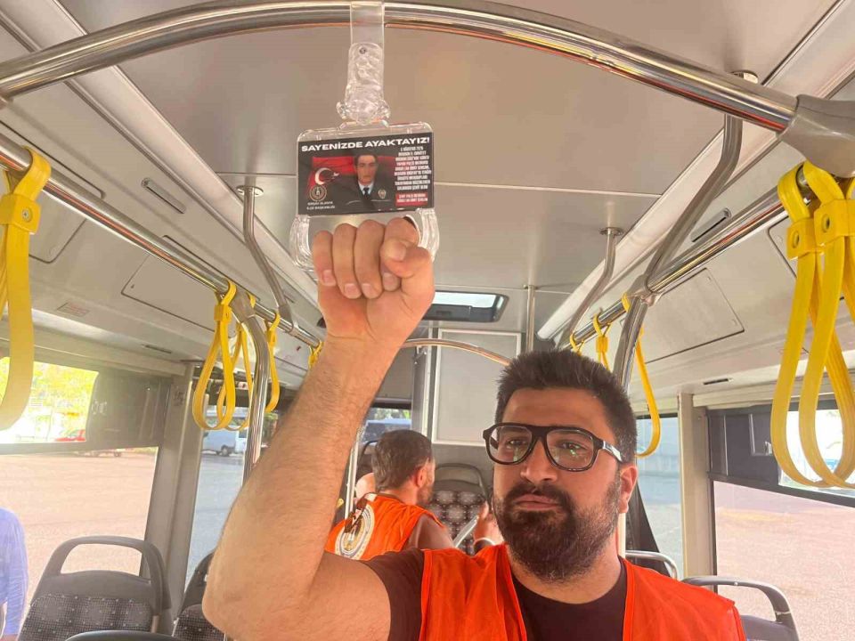 Alanya’da şehitlerin isimleri halk otobüslerinde yaşatılacak