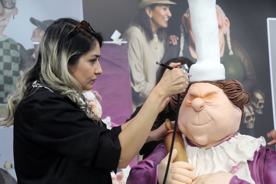 Şeker hamurundan 150 kiloluk heykel