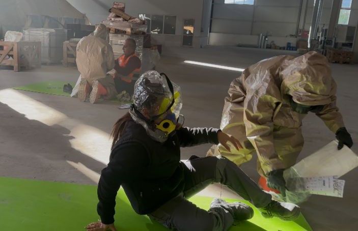 Burdur’da gerçeğini aratmayan yangın ve KBRN tatbikatı