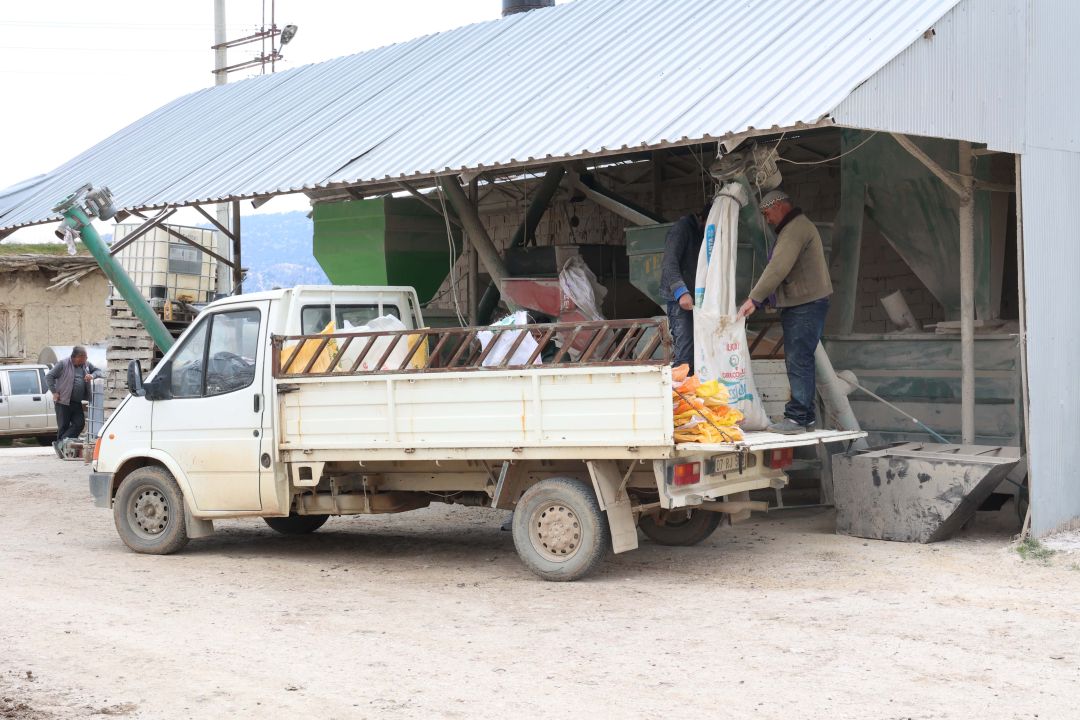 Korkuteli'de hayvancılar kendi yemini üretiyor