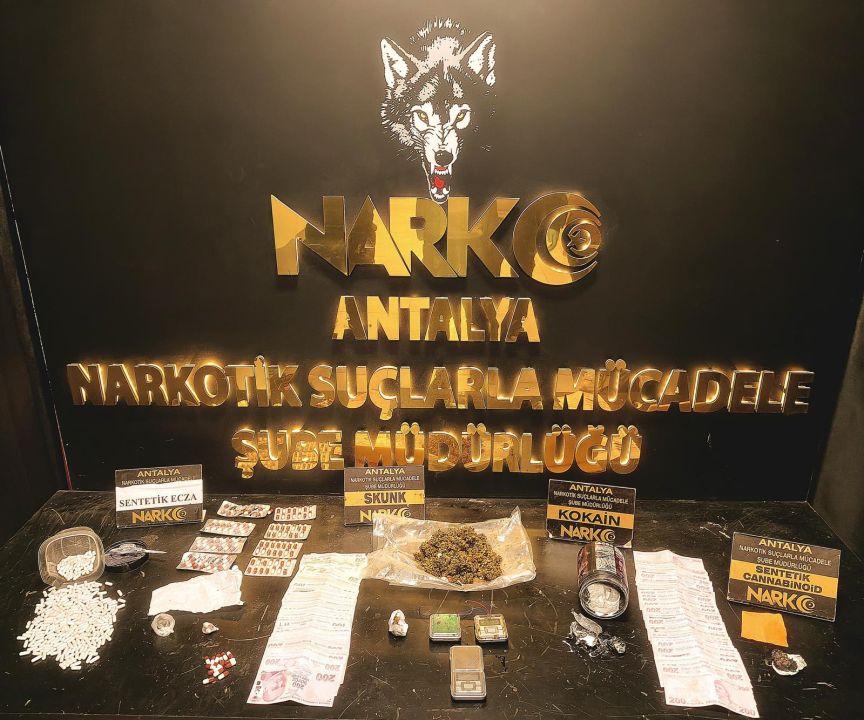 Antalya’da narkotik operasyonu: 22 tutuklu