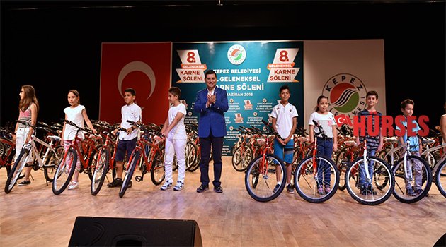 140 OKUL BİRİNCİSİNE BİSİKLET