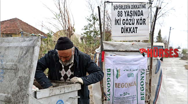Görmeyen gözlerle 15 saatlik çöp mesaisi