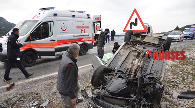 Otomobil takla attı: 2 yaralı