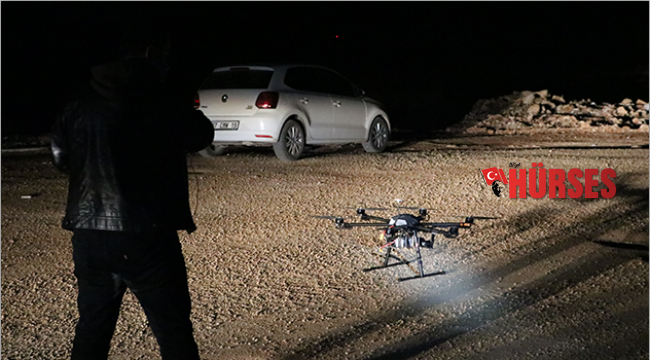 Şüpheliler drone ile arandı