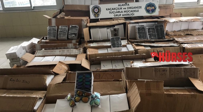 Gümrük kaçağı güneş  gözlüğü ele geçirildi