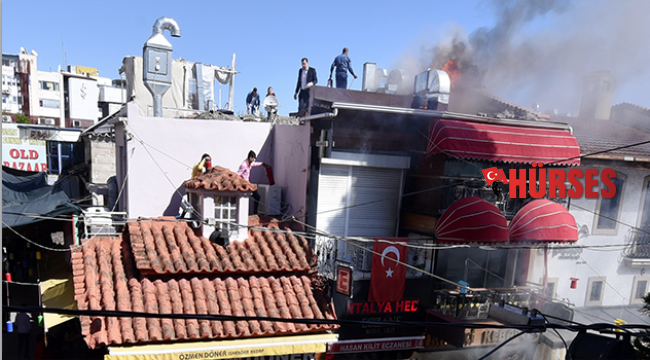 Restoranda yangın paniği
