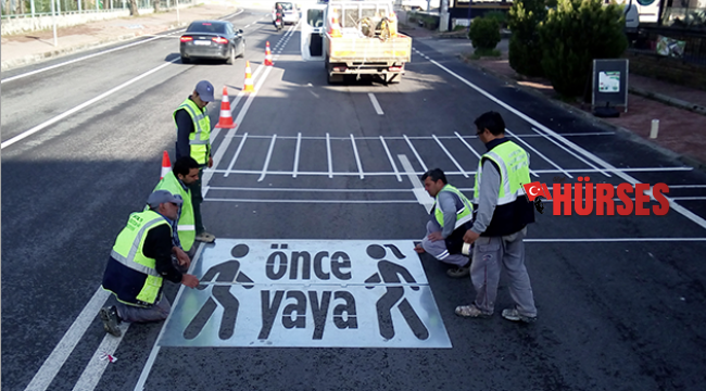 Yaya geçitlerinde 'Önce Yaya' uygulaması