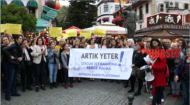 Kadınlardan çocuk istismarı tepkisi