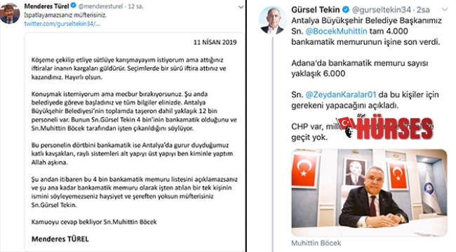Türel'den Gürsel  Tekin'e sert tepki