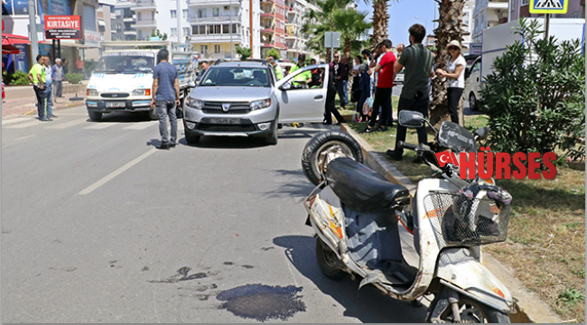 Motorla yaya geçidinden geçince