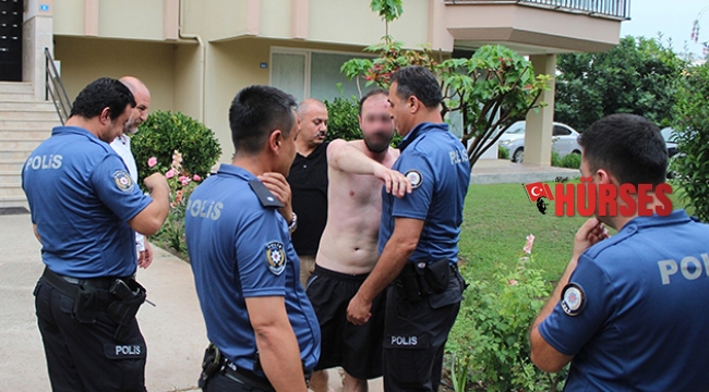 Antalya'da alkollü  gencin polis sevgisi