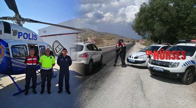 Hatalı sürücülere havadan ceza yağdı