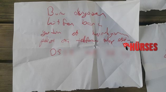 Polisi alarma geçiren kağıt