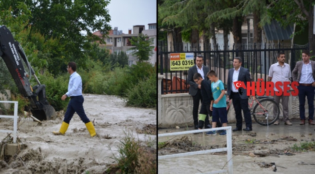 Uzunoluk deresi taştı