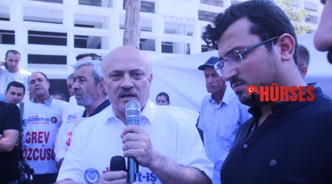 Büyükşehir önünde grev