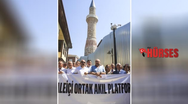 Kesik Minare önünde eylem