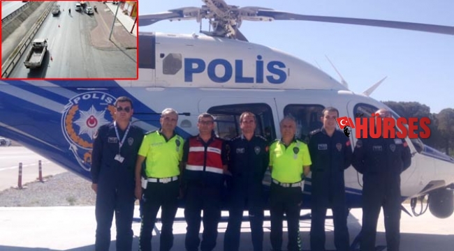 Antalya trafiği havadan denetlendi