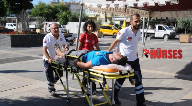 Belediye işçisine sopalı meydan dayağı