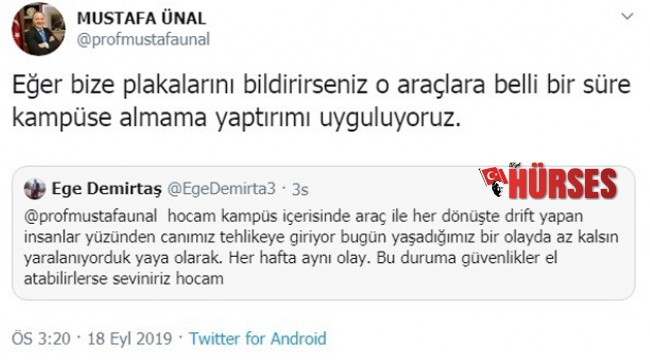 Öğrencinin drift şikayeti