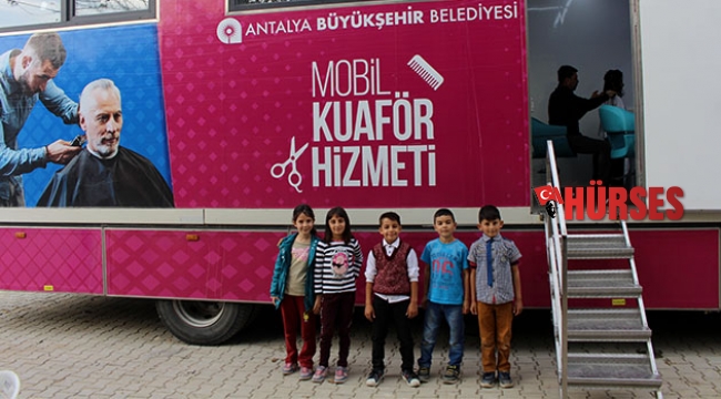 Mobil kuaför  Tır'ı Manavgat'ta