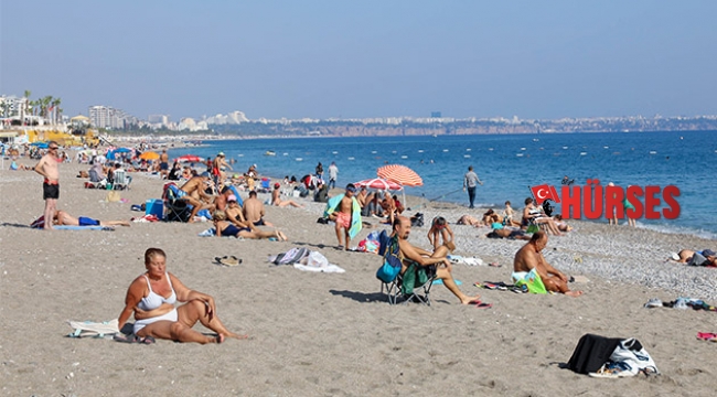 Sahilde sıcak  hava yoğunluğu