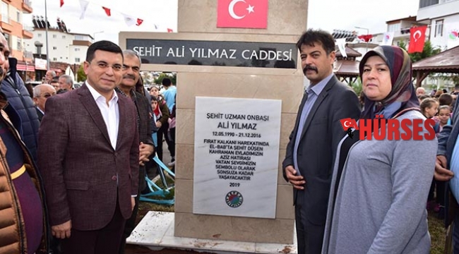 Şehit Ali Yılmaz Caddesi açıldı
