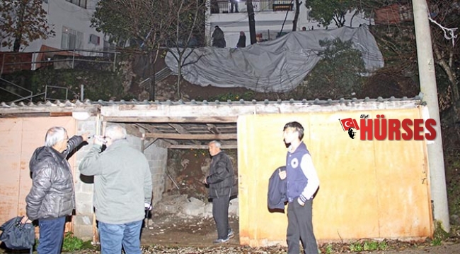 İstinat duvarı şiddetli yağışa dayanamadı