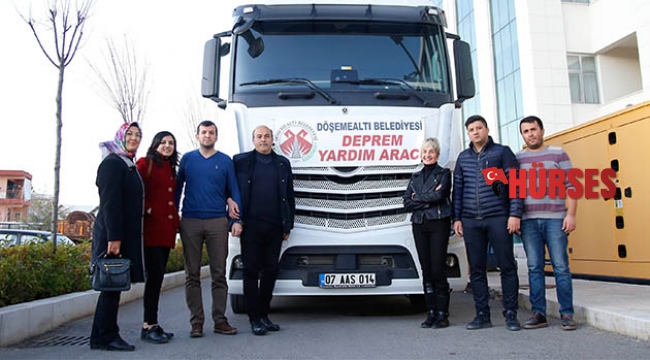 Belediye-vatandaş işbirliğiyle toplanan yardımlar deprem bölgesine gönderildi