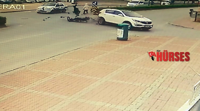 Kasksız sürücü ölümden döndü