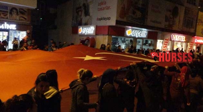 Şehitlere destek yürüyüşü