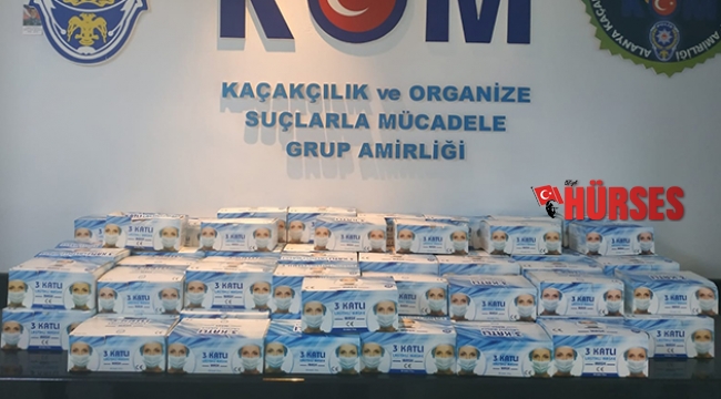 4 bin adet sahte  maske ele geçirildi